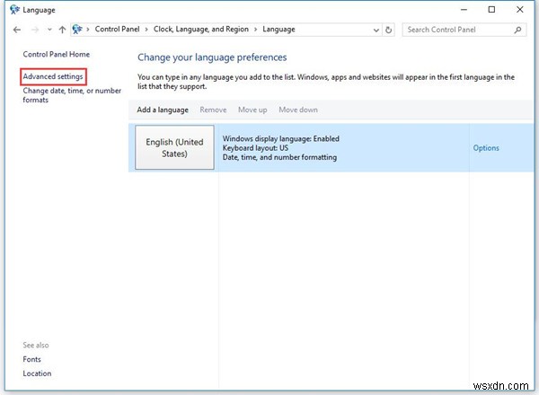 เปิดหรือปิดแถบภาษาและตัวบ่งชี้การป้อนข้อมูลใน Windows 10 