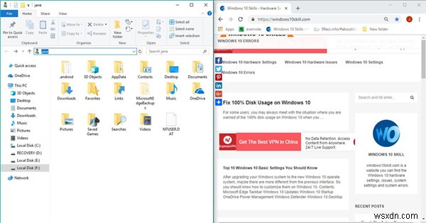 วิธีแยกหน้าจอใน Windows 10 