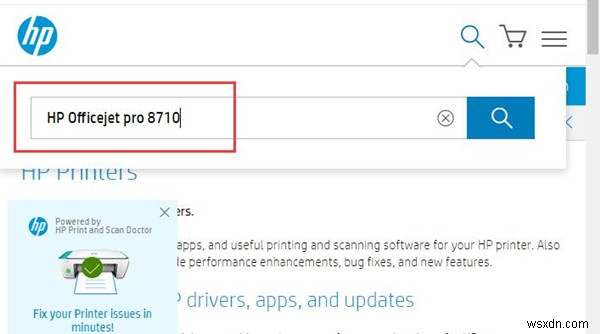 ดาวน์โหลดไดรเวอร์ HP OfficeJet Pro 8710 สำหรับ Windows 10, 8, 7 
