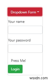 बूटस्ट्रैप के साथ ड्रॉपडाउन मेनू कैसे बनाएं 