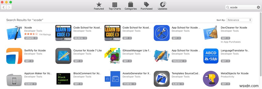 Cách cập nhật Xcode 