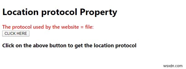 JavaScript Location protocol คุณสมบัติ 