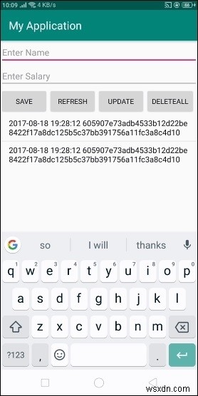 จะใช้ sqlite_source_id () ใน Android sqlite ได้อย่างไร 