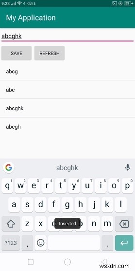 Làm thế nào để in các giá trị danh sách theo thứ tự ngẫu nhiên trong Android? 