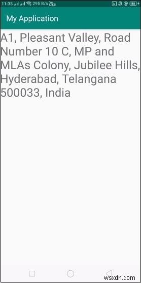 Làm thế nào để lấy địa chỉ hiện tại từ nhà cung cấp mạng trong Android? 