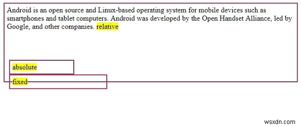 แก้ไขตำแหน่งโดยใช้ CSS 
