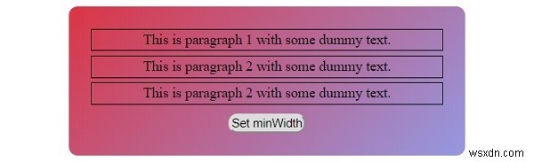 सीएसएस में न्यूनतम-चौड़ाई वाली संपत्ति 