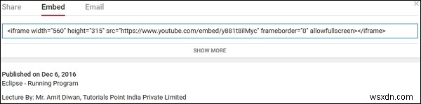 จะฝังวิดีโอโดยใช้โค้ด HTML ได้อย่างไร