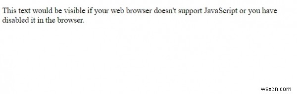 HTML noscript แท็ก