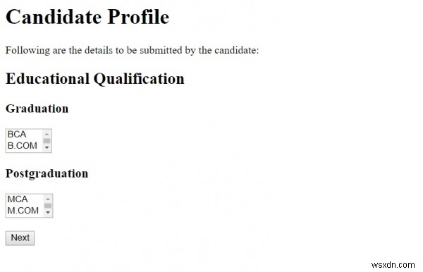 Thuộc tính kích thước  select  HTML 