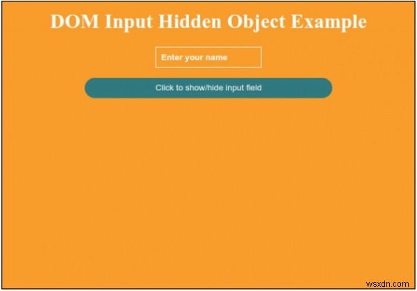 Đối tượng ẩn đầu vào DOM HTML 