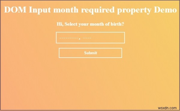 HTML DOM Đầu vào Thuộc tính bắt buộc 
