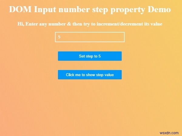 HTML DOM Input Number step Thuộc tính 