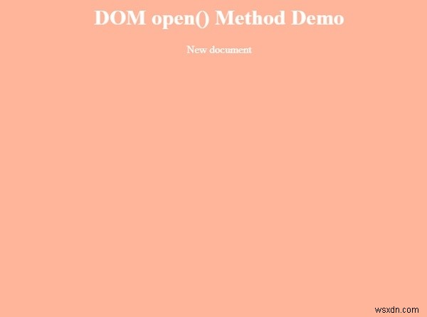 Phương thức HTML DOM open () 