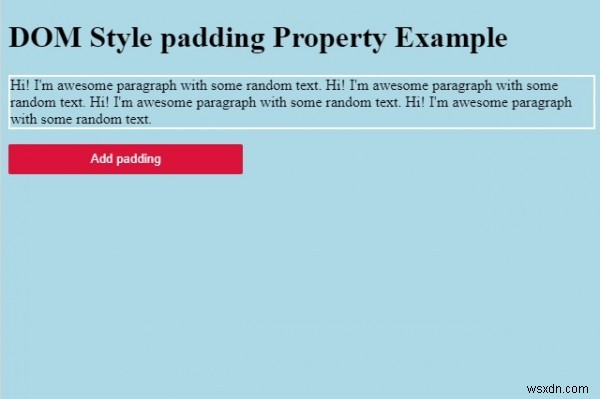 คุณสมบัติการเติมสไตล์ HTML DOM 