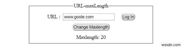 HTML DOM Input URL maxLength Thuộc tính 