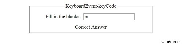 Bàn phím DOM HTML Thuộc tính keyCode 