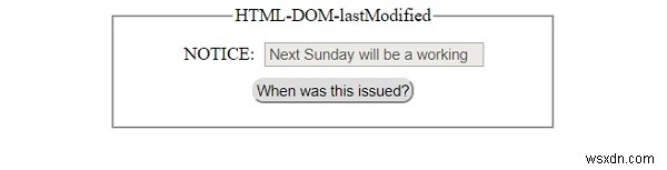 HTML DOM cuối cùng Thuộc tính được sửa đổi 