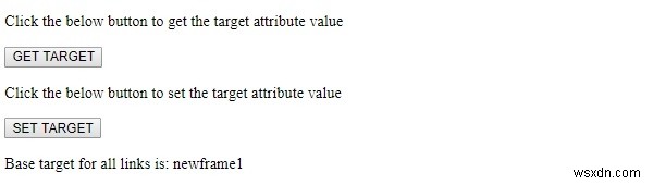 Thuộc tính mục tiêu cơ sở HTML DOM 