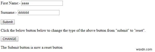 Thuộc tính loại nút DOM HTML 
