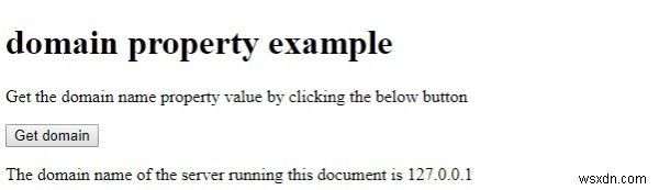 คุณสมบัติโดเมน HTML DOM 