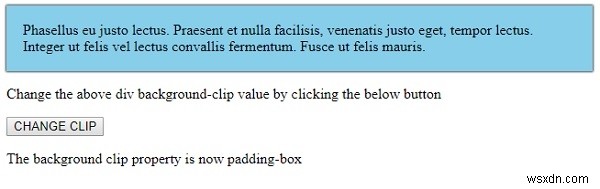 พื้นหลังสไตล์ HTML DOM คุณสมบัติคลิป 