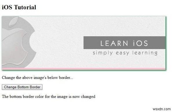 HTML DOM Style borderBottomColor thuộc tính 