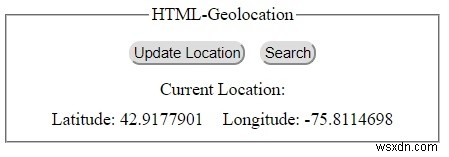 HTML Geolocation 