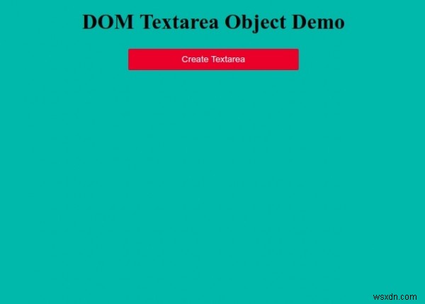 एचटीएमएल डोम टेक्सटेरिया ऑब्जेक्ट