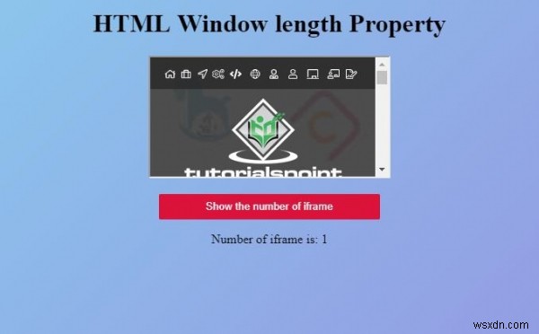 คุณสมบัติความยาวหน้าต่าง HTML