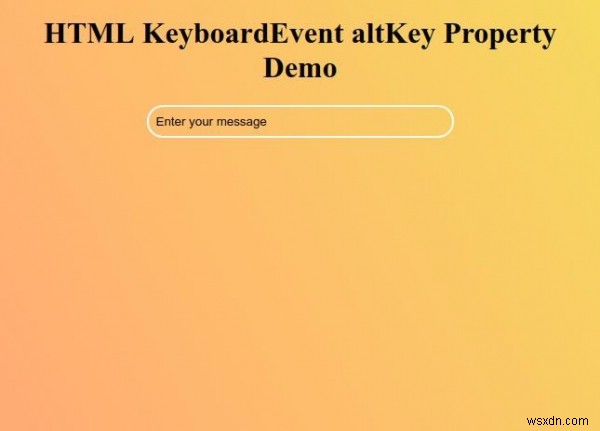 HTML DOM KeyboardEvent คุณสมบัติ altKey 