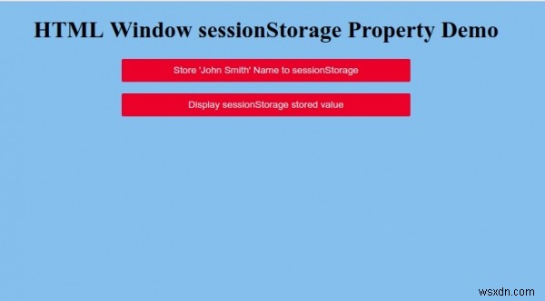 คุณสมบัติการจัดเก็บข้อมูลเซสชันของหน้าต่าง HTML 