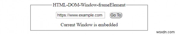 คุณสมบัติ HTML DOM Window frameElement