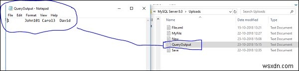 Làm cách nào để lưu kết quả truy vấn MySQL vào tệp excel hoặc .txt? 