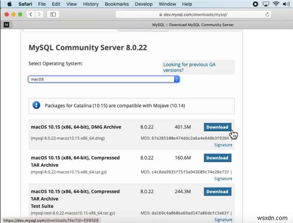 Cài đặt MySQL trên macOS 
