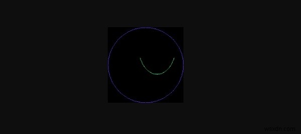 ฟังก์ชัน imagearc() ใน PHP 