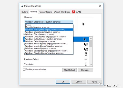 5 cách thay đổi kích thước và màu sắc con trỏ chuột trong Windows 10 
