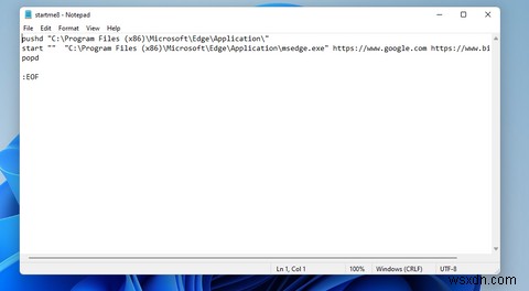 Cách mở nhiều trang web bằng phím tắt trong Windows 11 
