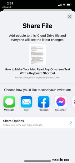 Cách chia sẻ tệp và thư mục từ iCloud 