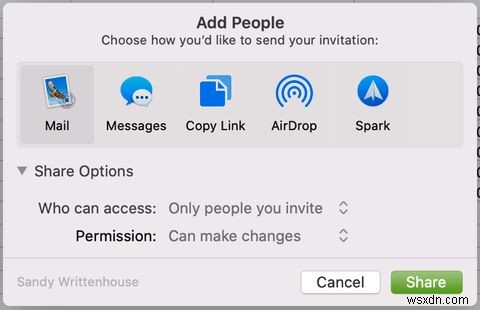 Cách cộng tác trong thời gian thực với Pages, Numbers và Keynote trên Mac 