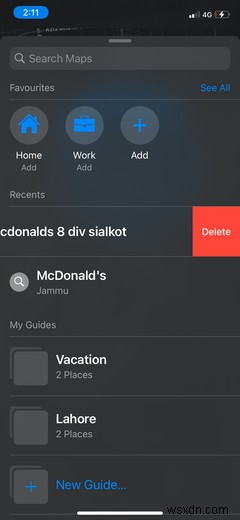 Bạn muốn xóa Lịch sử tìm kiếm của mình trên Apple Maps? Đây là cách thực hiện 