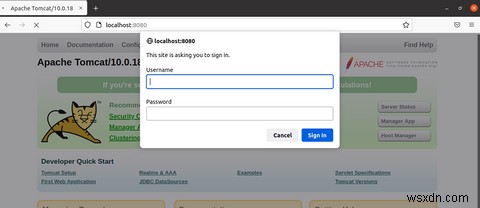 วิธีการติดตั้ง Apache Tomcat 10 บน Ubuntu 20.04 