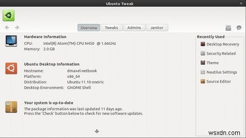 ควบคุมระบบ Ubuntu ของคุณได้มากขึ้นด้วย Ubuntu Tweak [Linux] 