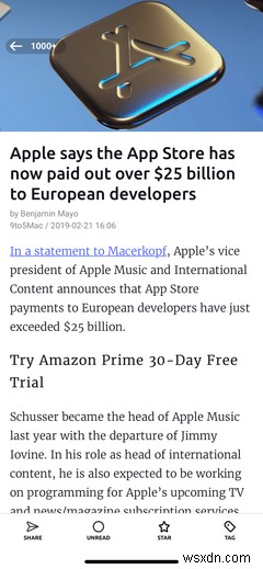 แอพ RSS Reader ที่ดีที่สุด 5 อันดับสำหรับ iPhone 