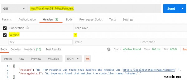 จะทำการกำหนดเวอร์ชันด้วยส่วนหัวที่ยอมรับใน C # ASP.NET WebAPI ได้อย่างไร 
