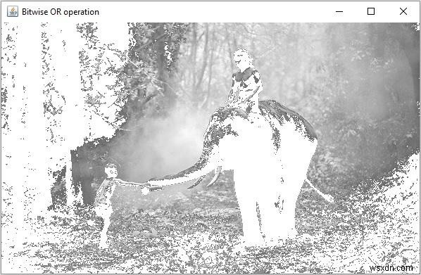 จะดำเนินการ Bitwise OR กับสองภาพโดยใช้ Java OpenCV ได้อย่างไร 