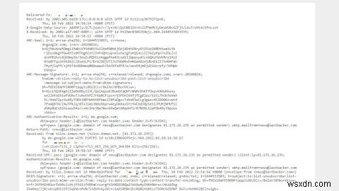 คุณสามารถเรียนรู้อะไรจากส่วนหัวของอีเมล (ข้อมูลเมตา) 