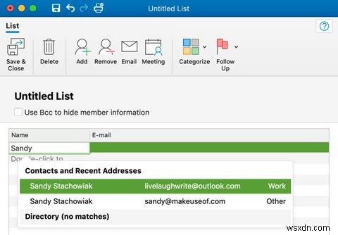 Cách tạo nhóm email và danh sách phân phối trong Outlook 