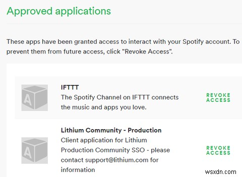 Cách thu hồi quyền truy cập vào ứng dụng của bên thứ ba trên Spotify và xác nhận quyền riêng tư