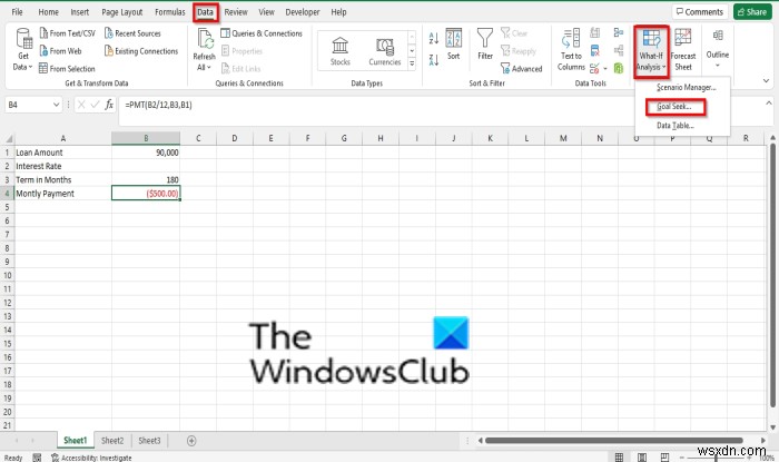วิธีใช้การค้นหาเป้าหมายใน Excel 